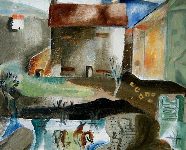 The Mill Pond, c.1930 (óleo a bordo) de Frances Hodgkins