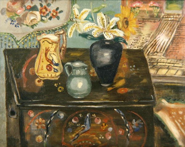 O Peito Pintado (óleo sobre painel) de Frances Hodgkins