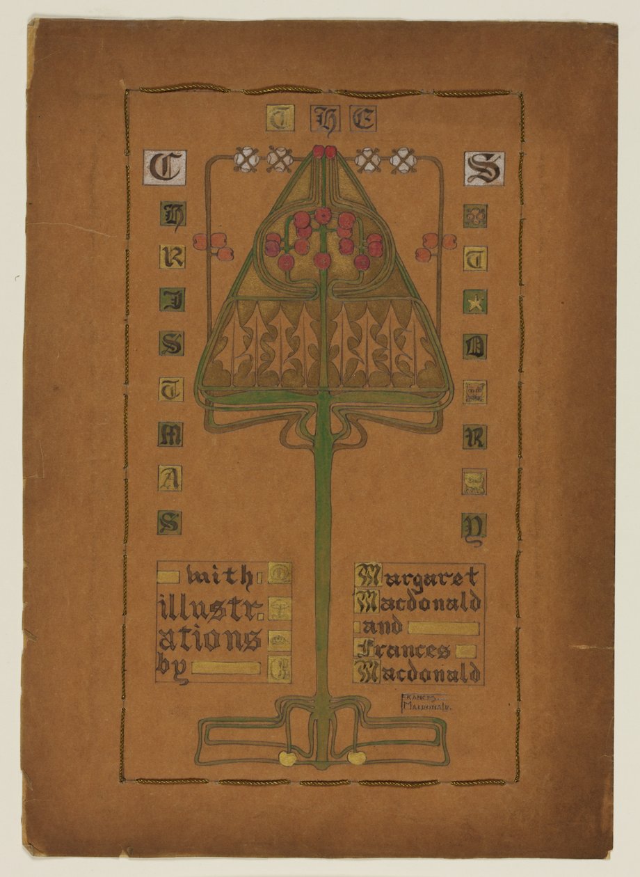 Página de título de "The Christmas Story", 1895-96 de Frances Macdonald