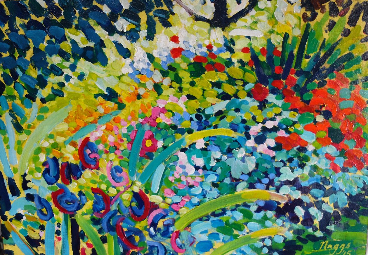 Fronteira do verão Quente, 2015 (acrílico sobre tela) de Frances Naggs