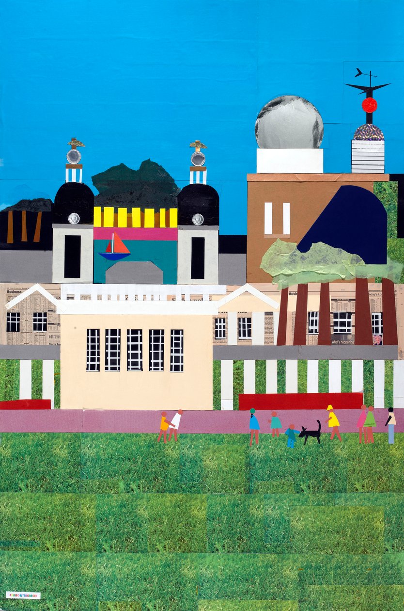 Greenwich Royal Park, 2009 (colagem sobre papel) de Frances Treanor