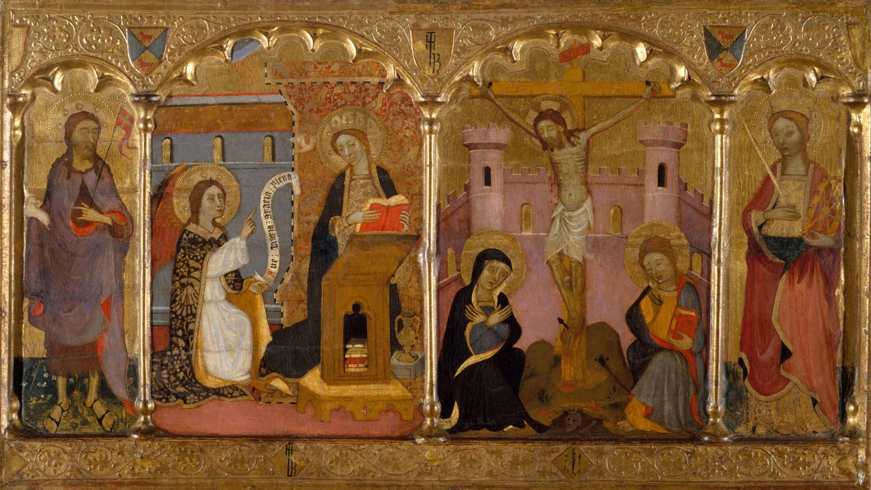 São João Batista, Anunciação, Crucificação e Santa Catarina de Alexandria de Francesc Comes