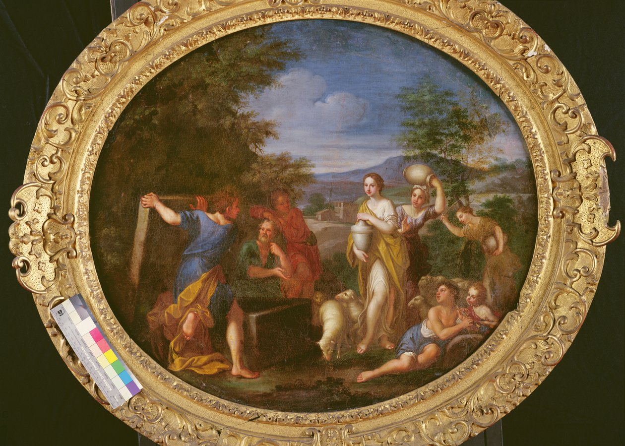 Jacó protegendo Raquel de Francesco Albani