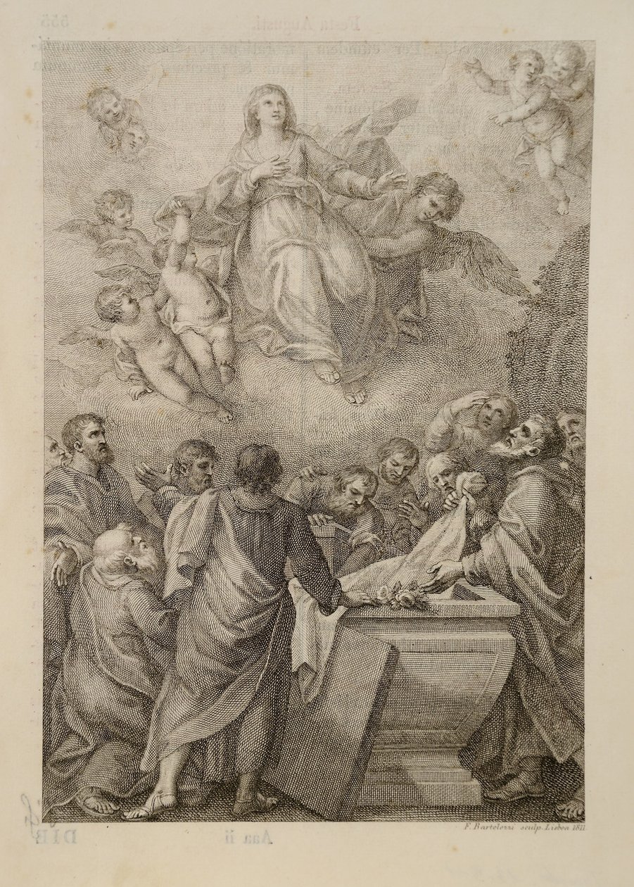 Assunção da Virgem, para o Missal Romano de Francesco Bartolozzi