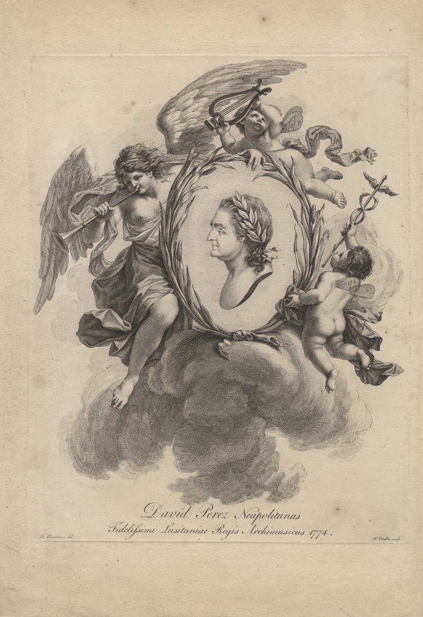 David Perez Neapolitanus, gravado por Giovanni Vitalba (1738-c.92), 1774 de Francesco Bartolozzi