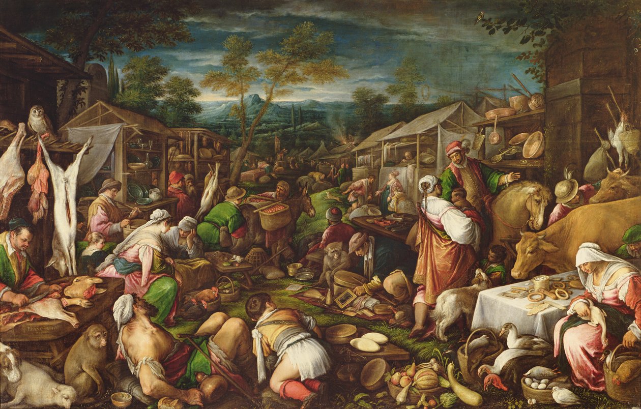 Feira Anual, 1580-85, de Francesco Bassano
