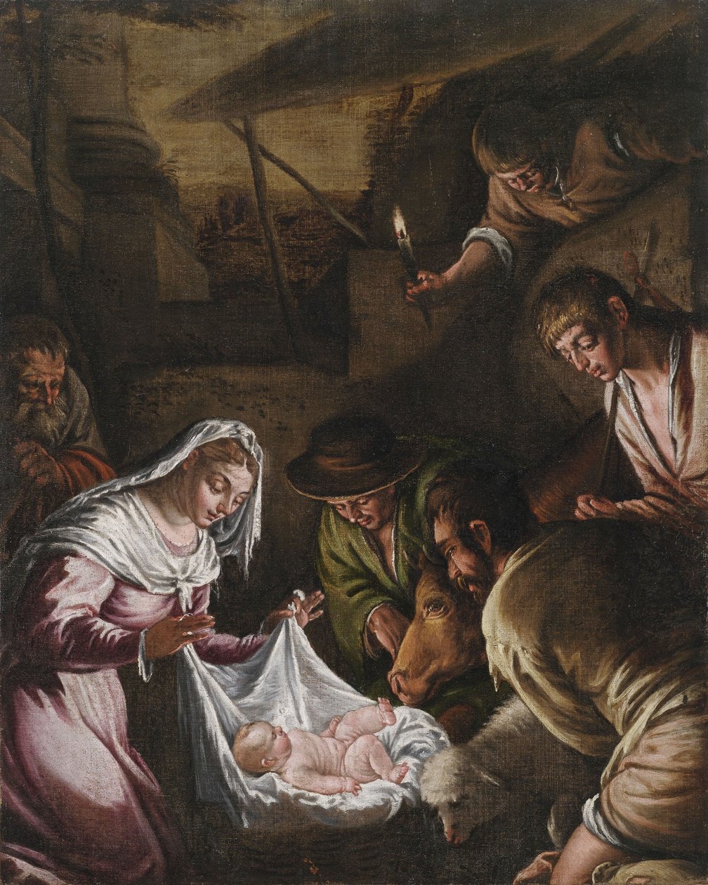 Adoração dos pastores de Francesco Bassano the Younger