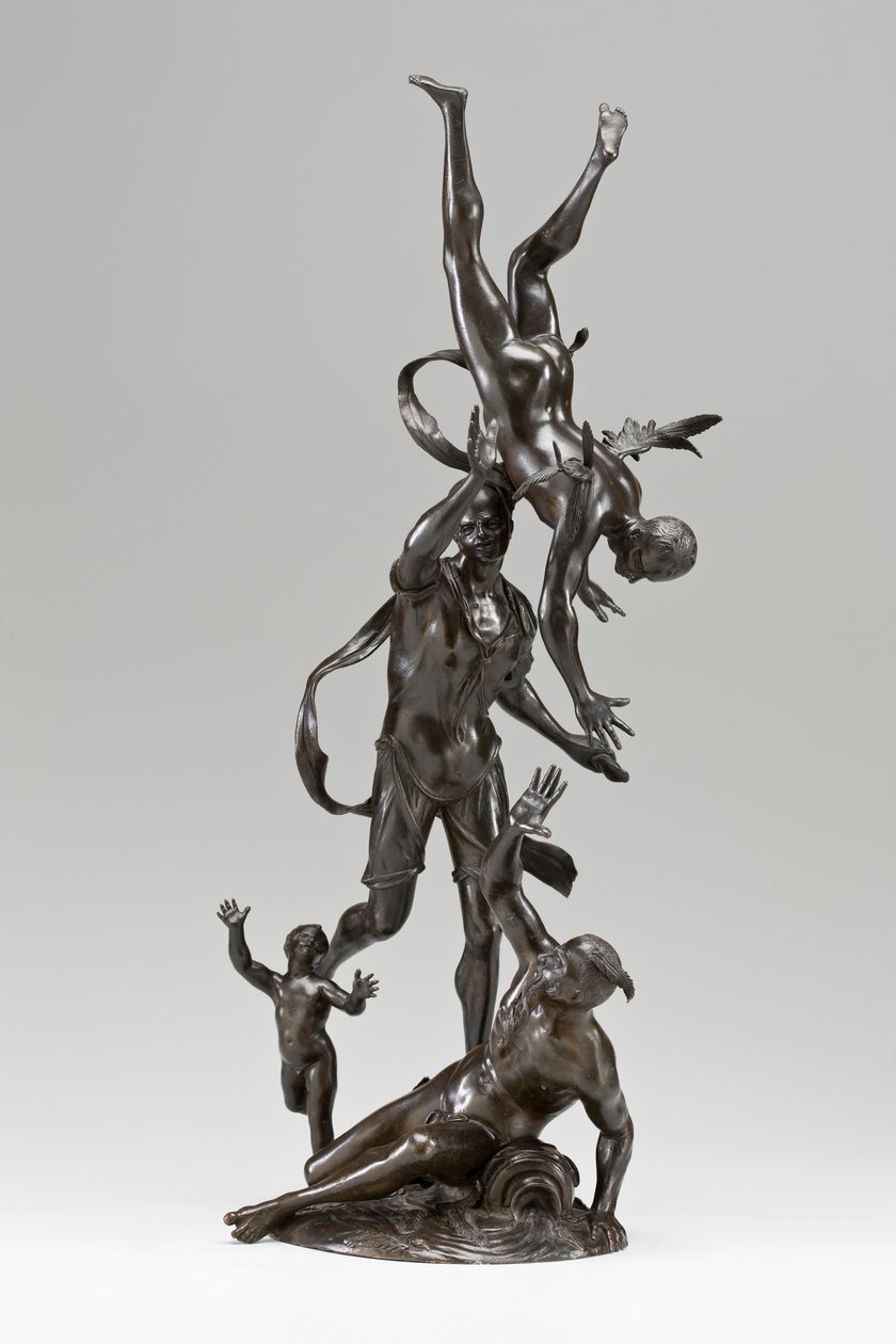 A queda de Ícaro, início do século XVIII (bronze) de Francesco Bertos