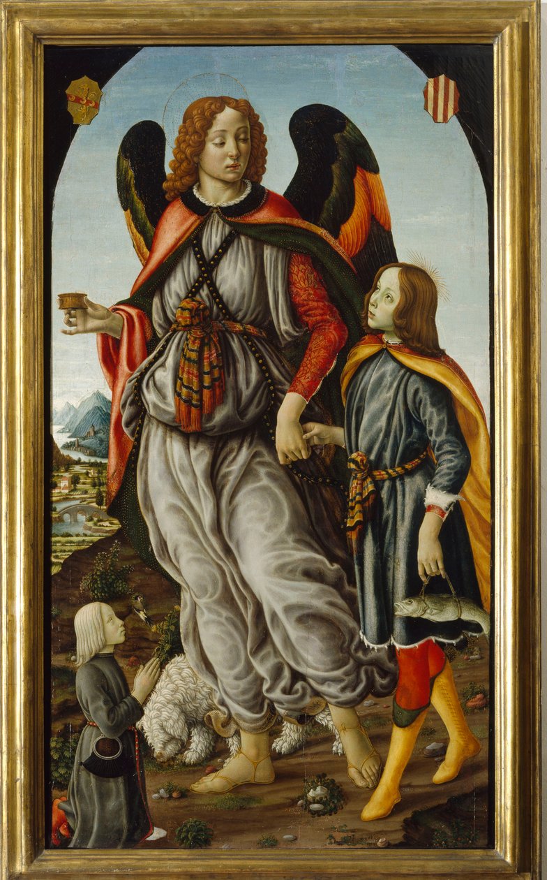Archangele Raffaele com Tobiolo e um jovem de Francesco Botticini
