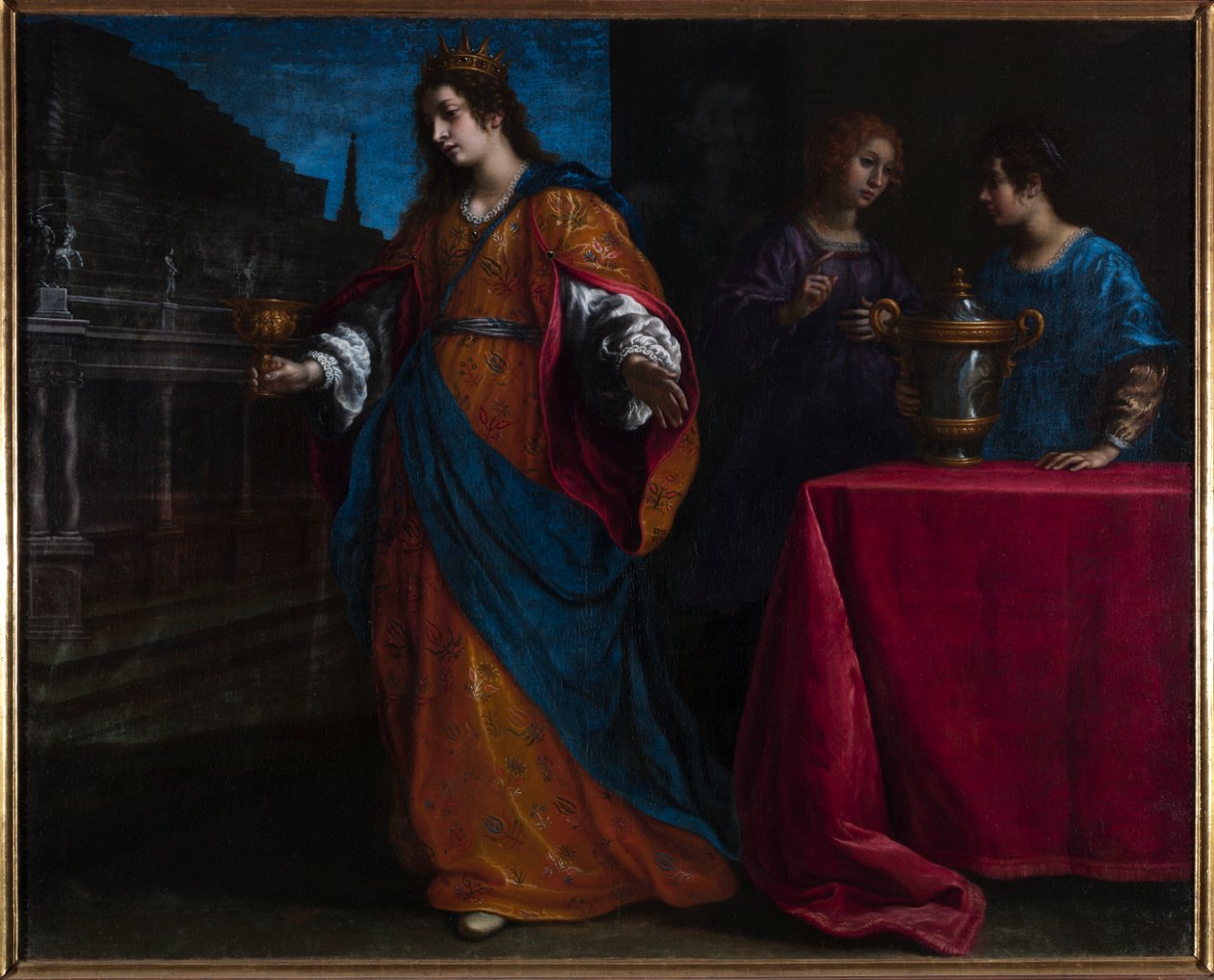 Artemesia bebe as cinzas de Mausolo, c.1625 de Francesco Curradi