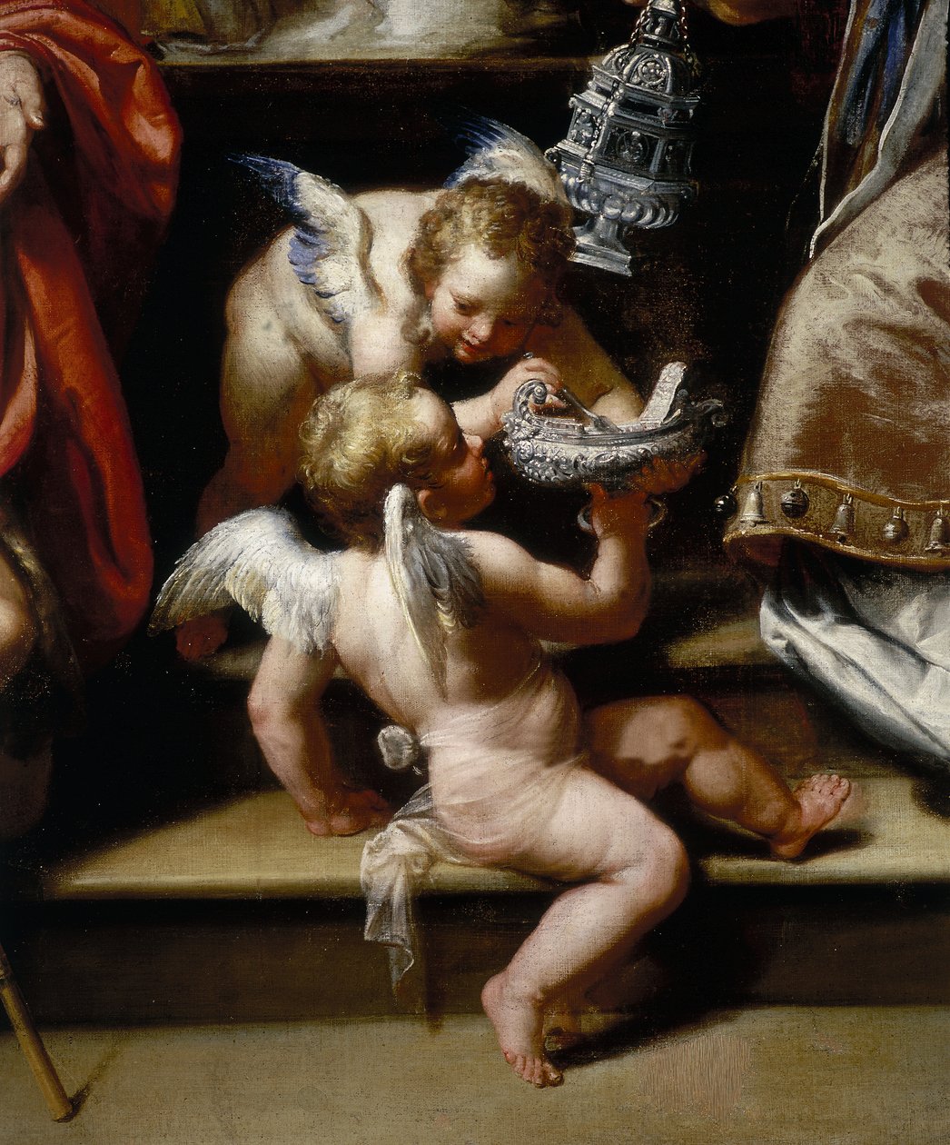 O retábulo da Madona da Neve (detalhe) de Francesco Fiasella