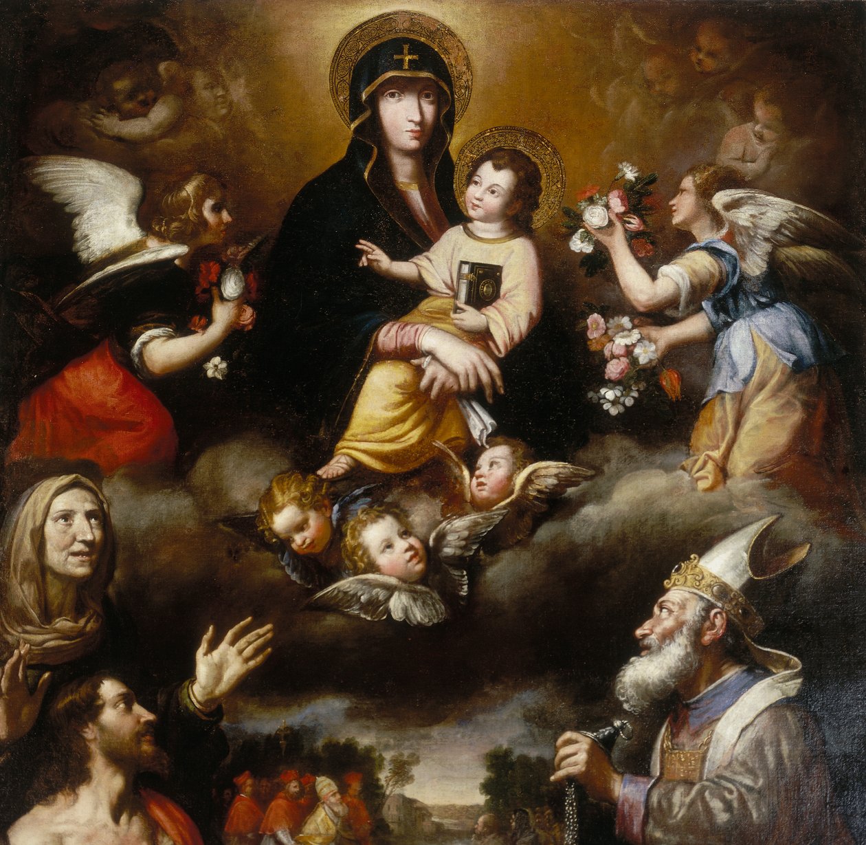 O retábulo da Madona da Neve (detalhe) de Francesco Fiasella