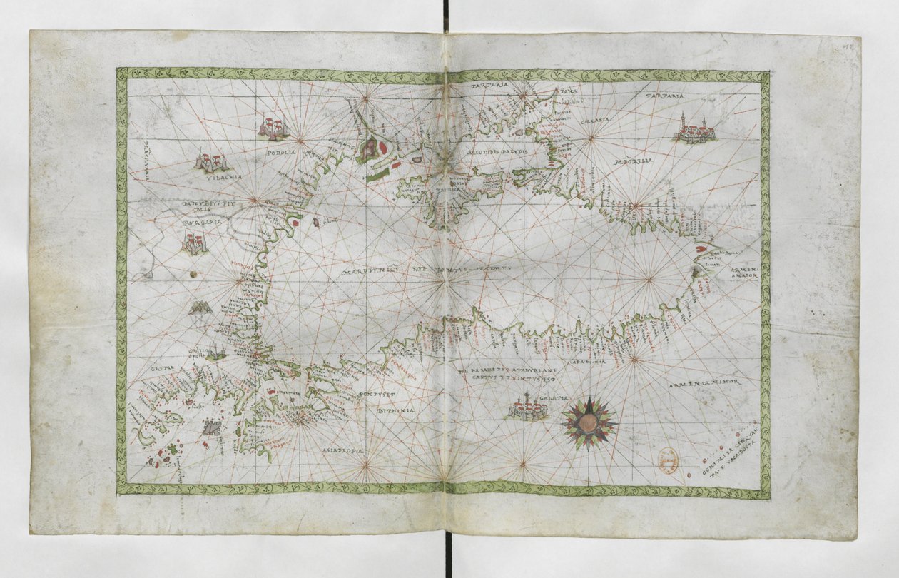 Mar Negro para Atlas Náutico do Mundo de Francesco Ghisolfi