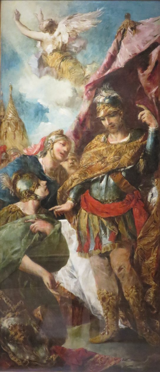 Godfrey de Boulogne convoca seus chefes para Counciln de Francesco Guardi