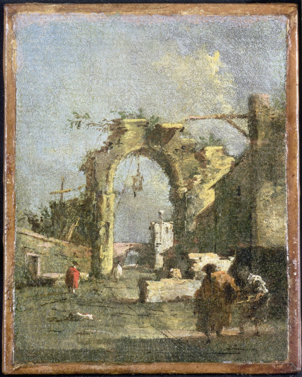 Um Capriccio - Ruínas, século XVIII de Francesco Guardi