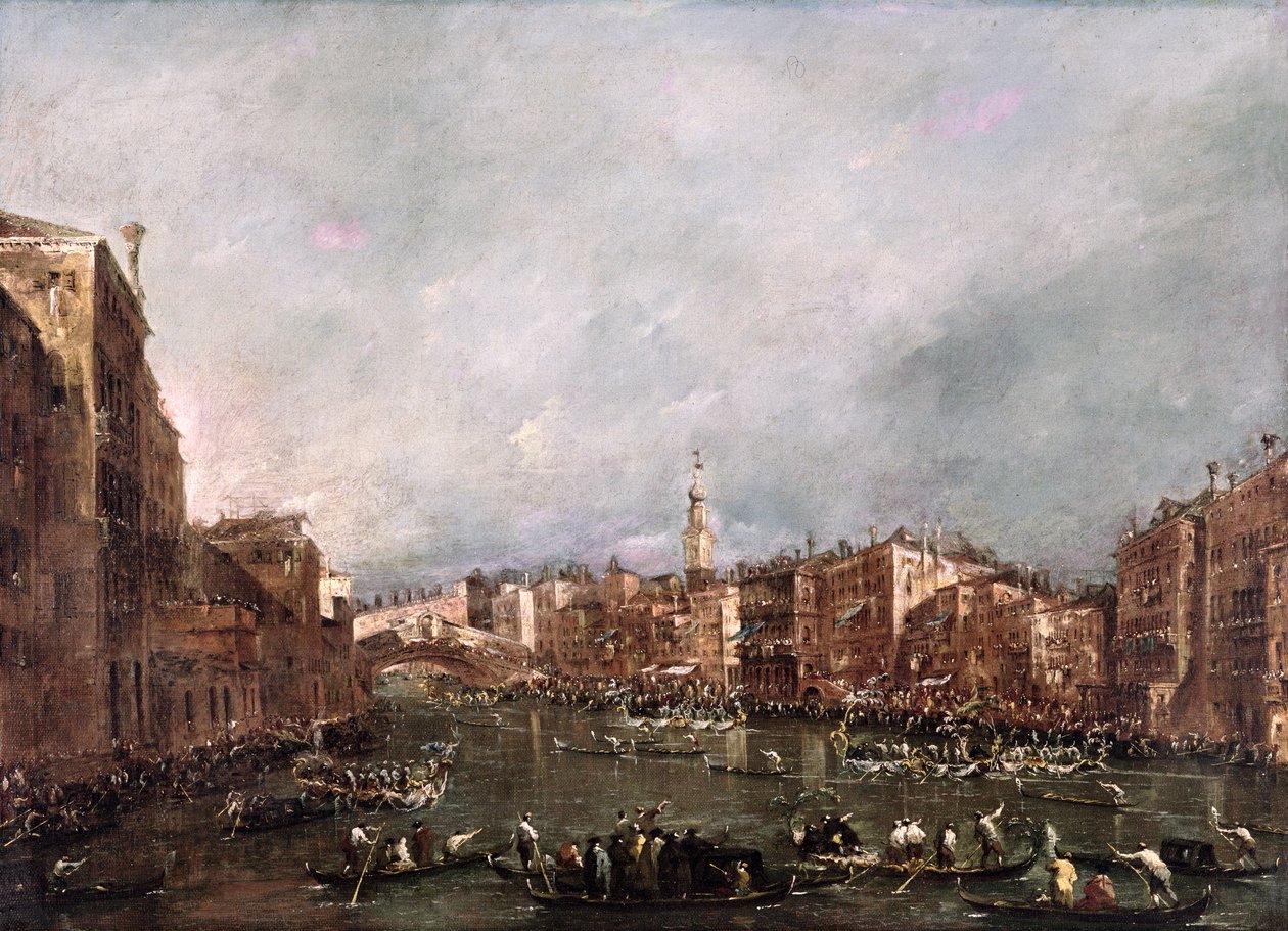 Uma regata no Grande Canal, Veneza de Francesco Guardi