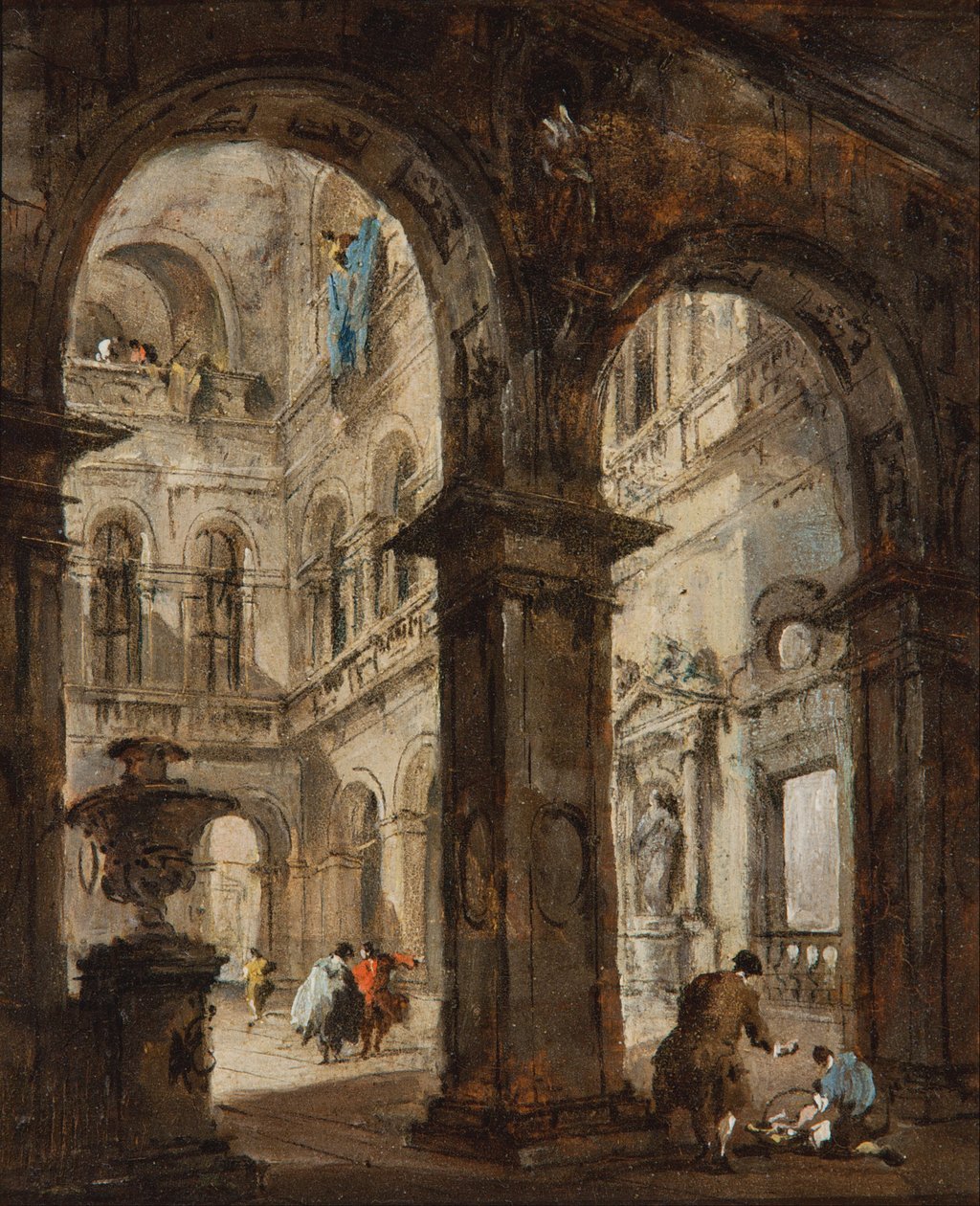Um capricho arquitetônico de Francesco Guardi