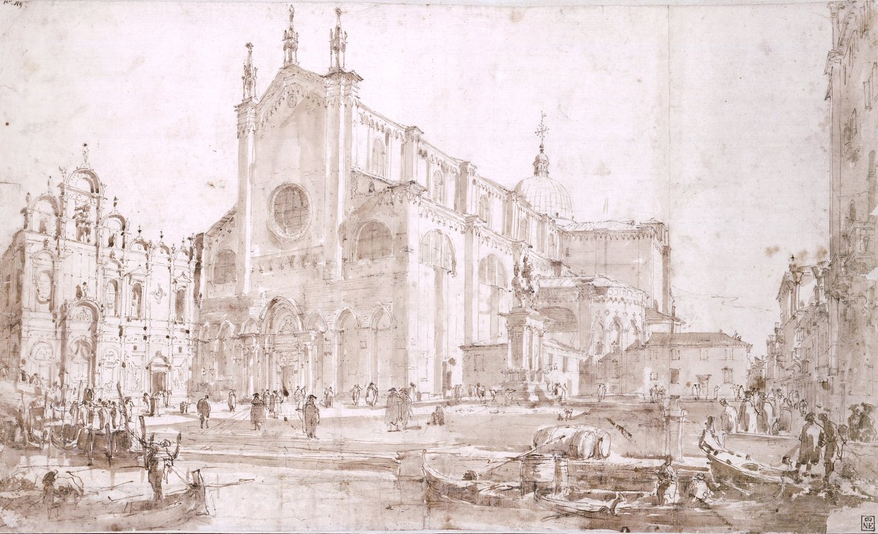 Campo San Zanipolo em Veneza de Francesco Guardi