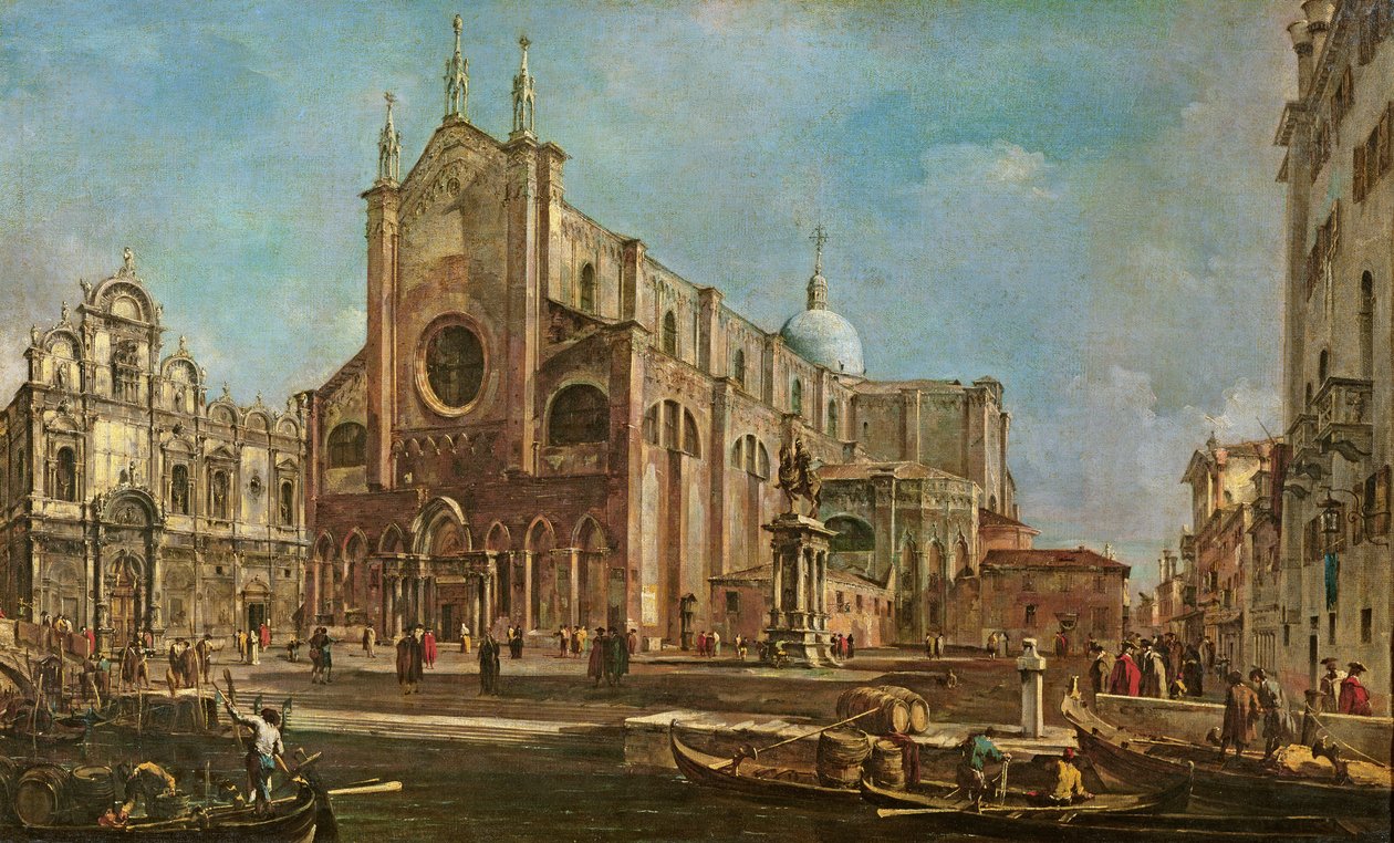 Campo dei Santi Giovanni e Paolo e a Scuola Grande di San Marco, Veneza de Francesco Guardi