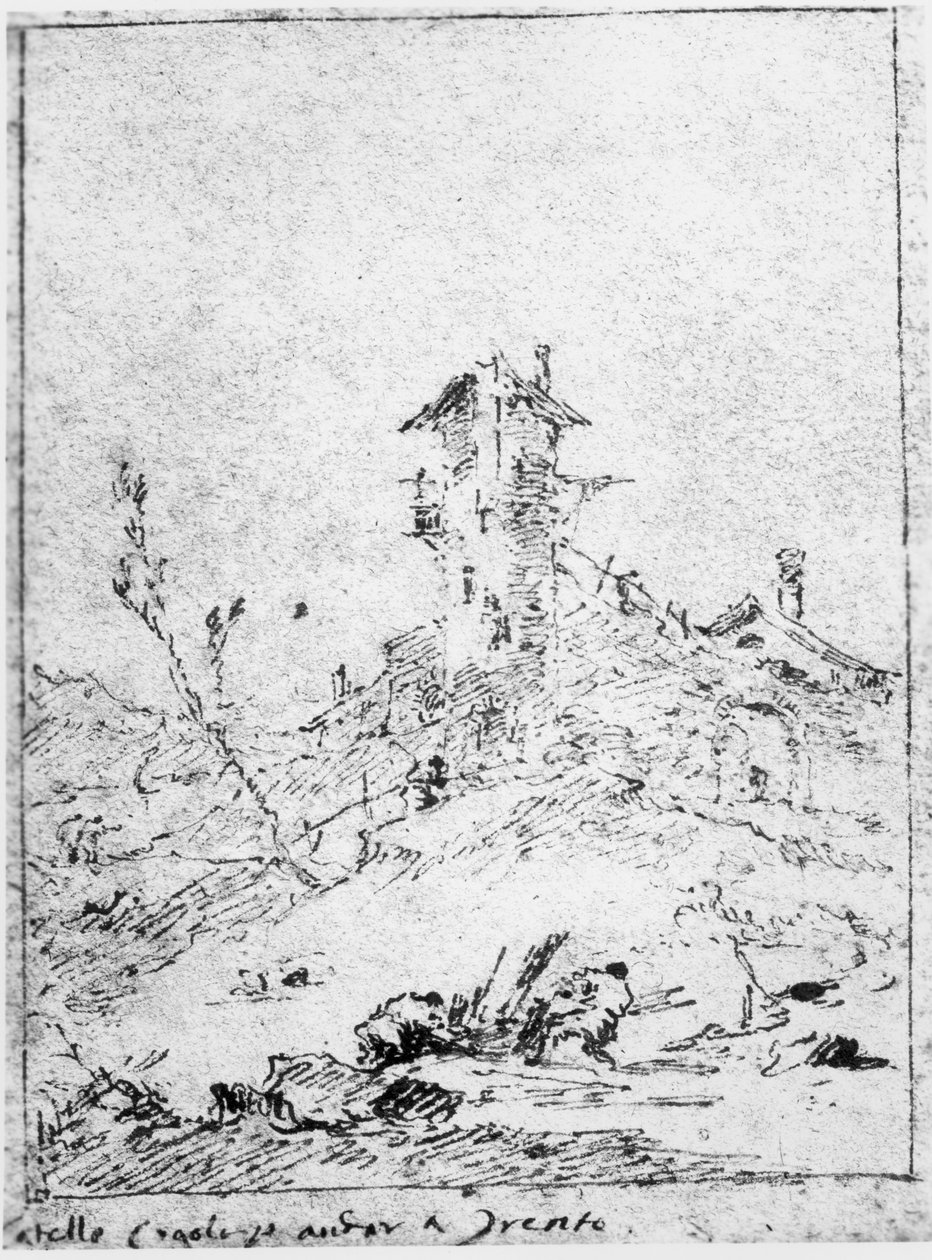 Castel Cogolo para ir a Trento de Francesco Guardi