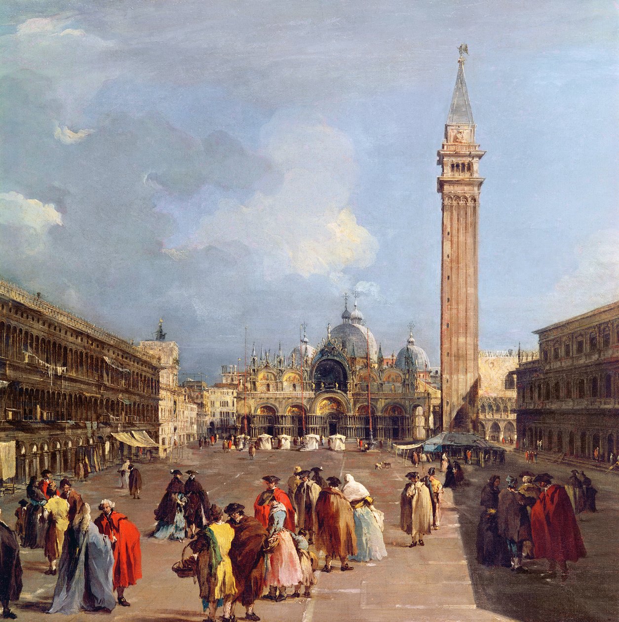 Piazza San Marco, Veneza, c.1760 (detalhe) de Francesco Guardi