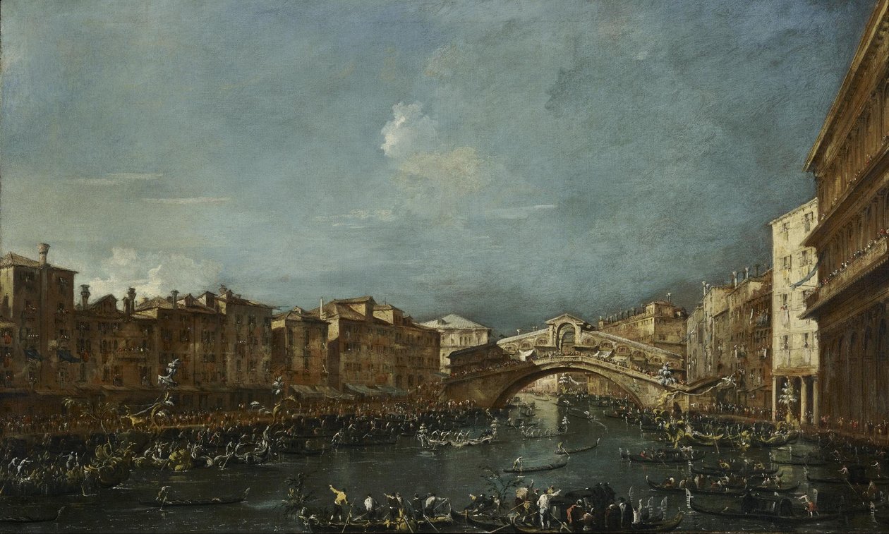 Regata na ponte de Rialto de Francesco Guardi