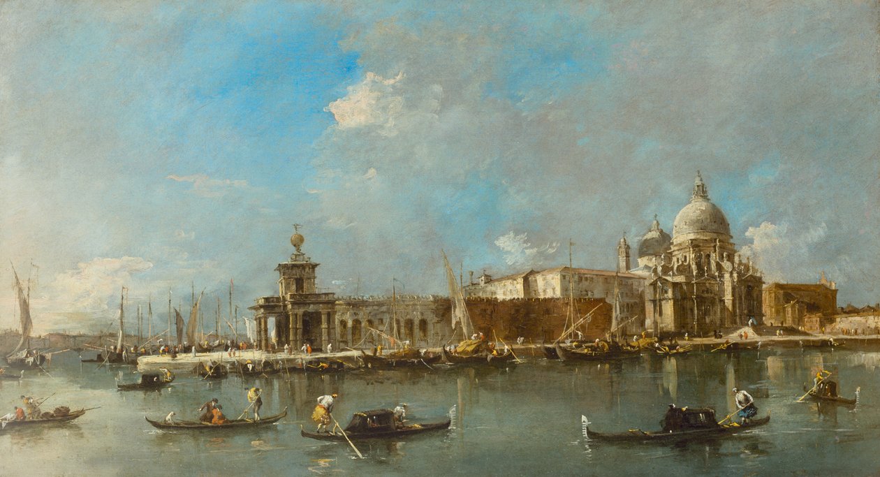 Santa Maria della Salute e o Dogana, Veneza, c.1783 de Francesco Guardi