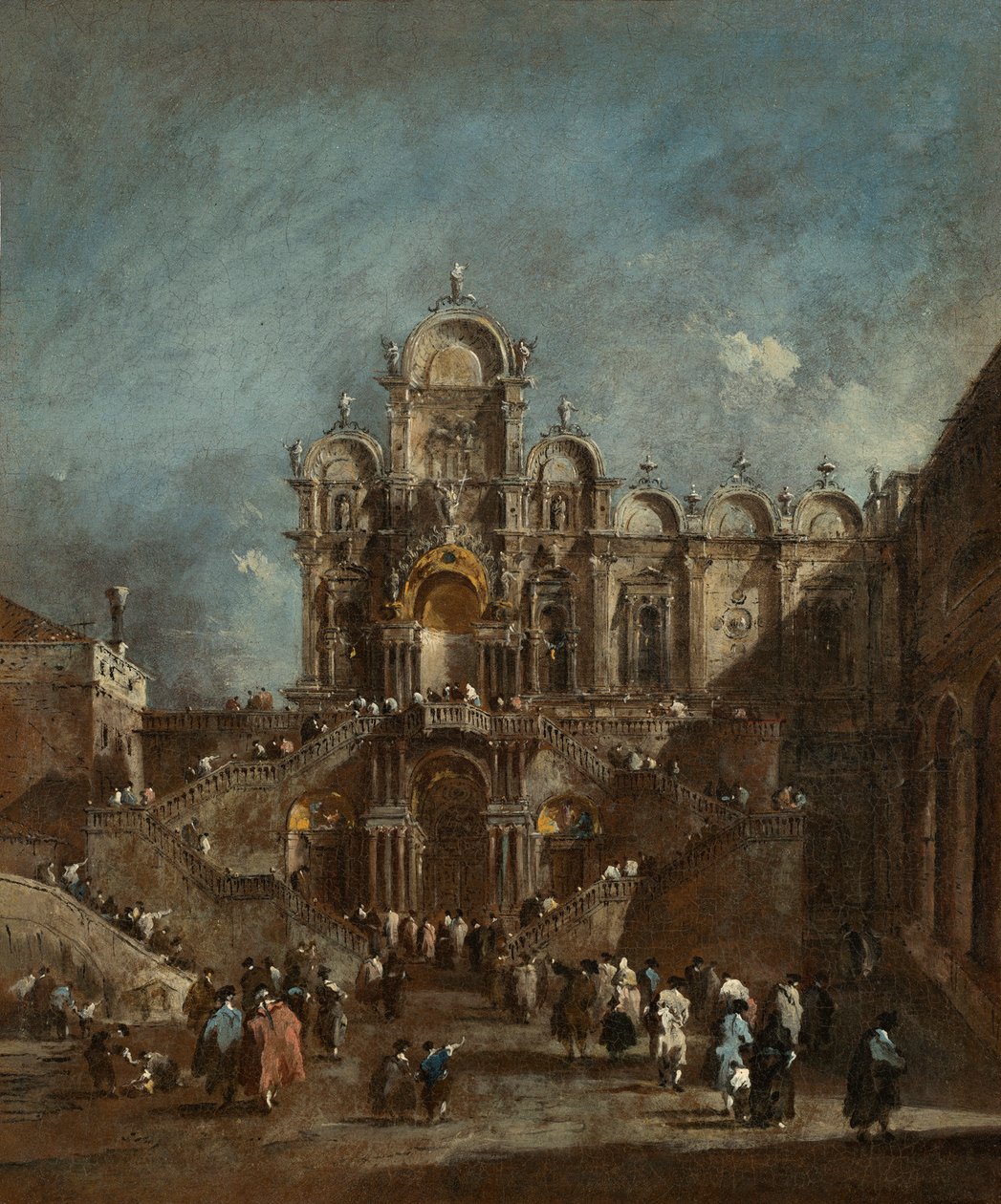 Tribuna temporária no Campo San Zanipolo, Veneza, c.1782 de Francesco Guardi