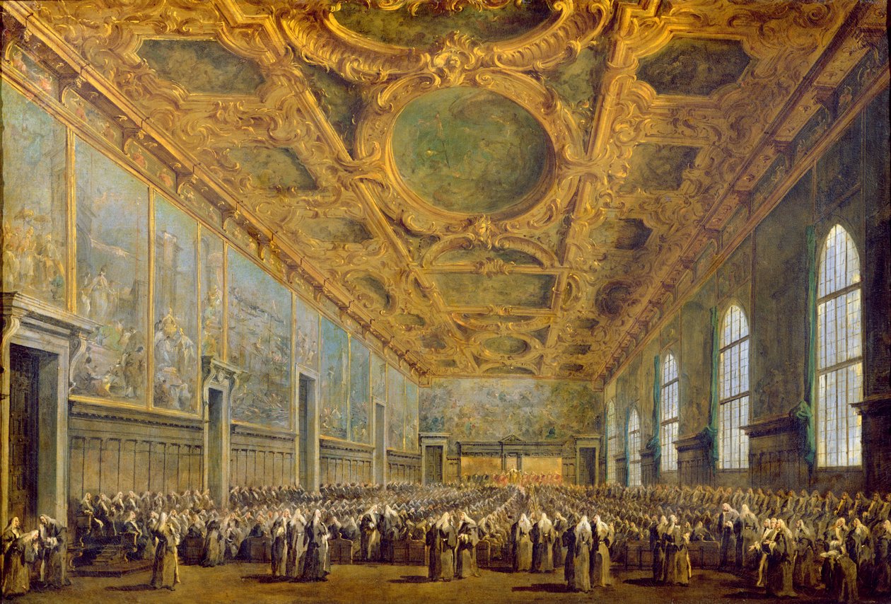O Doge de Veneza Agradecendo ao Conselho, após 1775 de Francesco Guardi