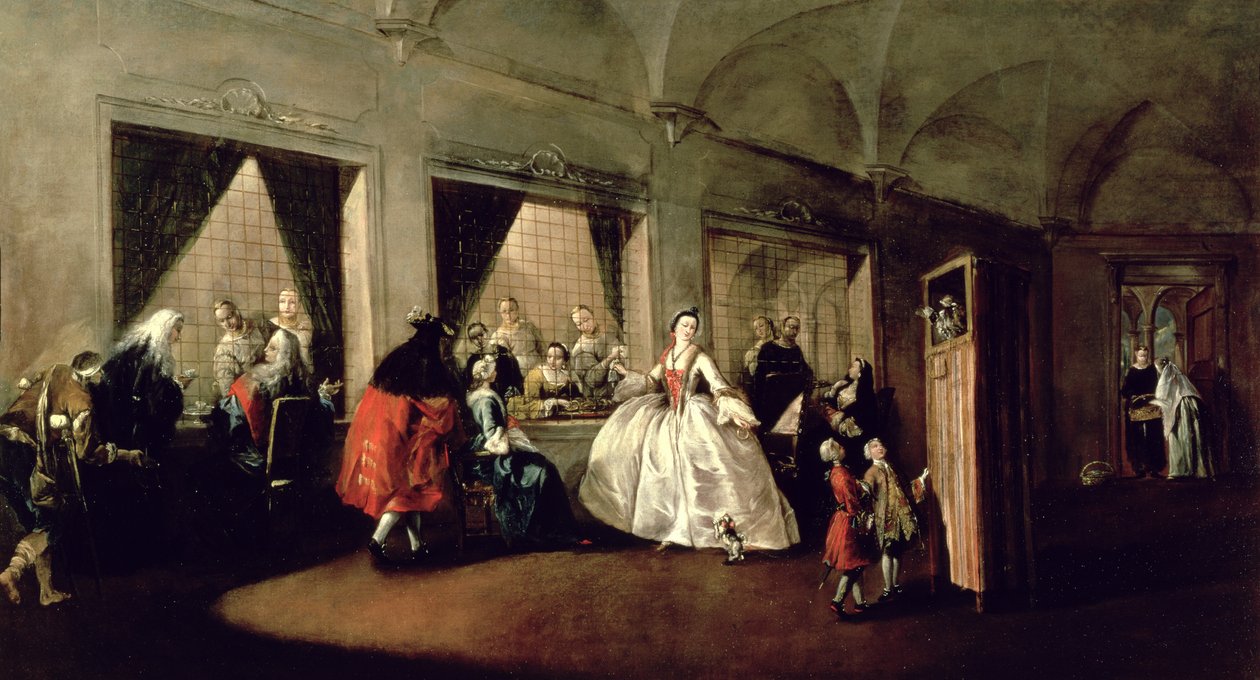 O salão do convento de San Zaccaria de Francesco Guardi