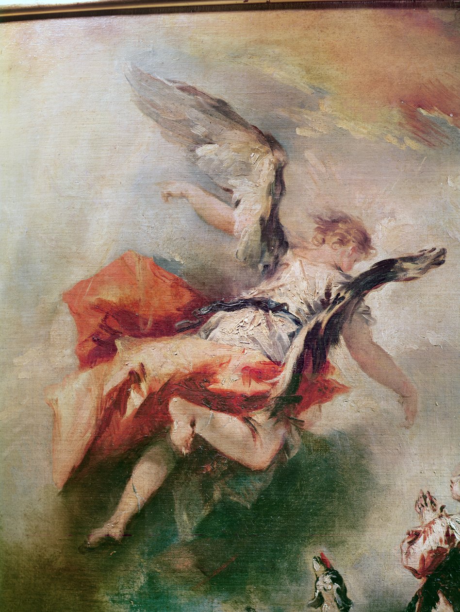 A História de Tobias, detalhe da partida do Arcanjo Rafael, c.1750 de Francesco Guardi