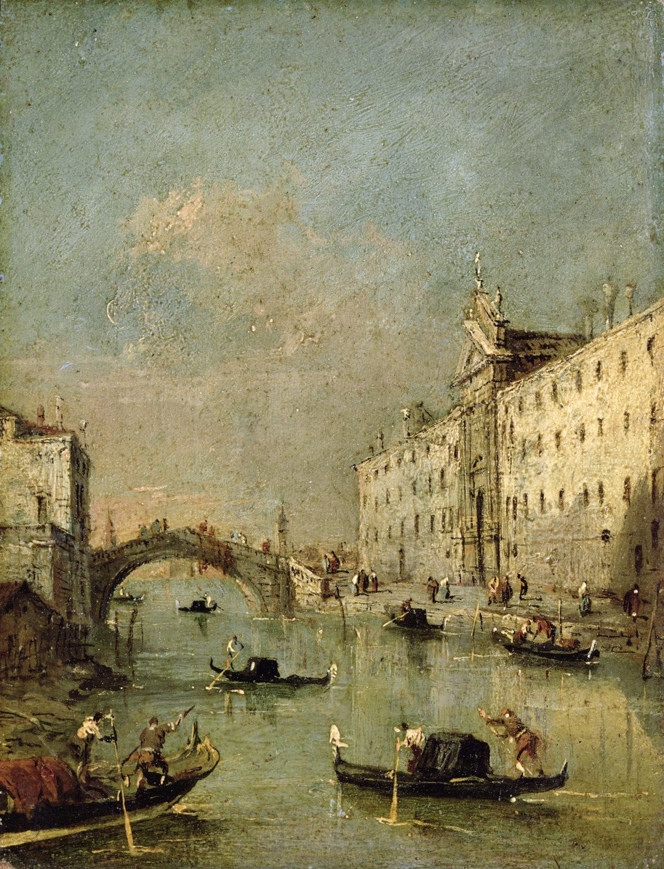 Veneza, o Rio dei Mendicanti de Francesco Guardi