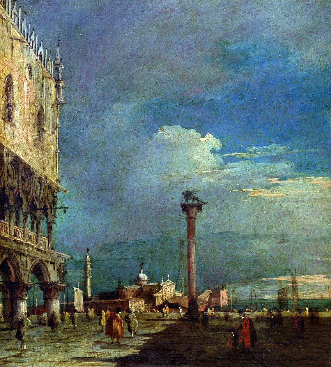 Veneza, a Piazzetta de San Marco de Francesco Guardi