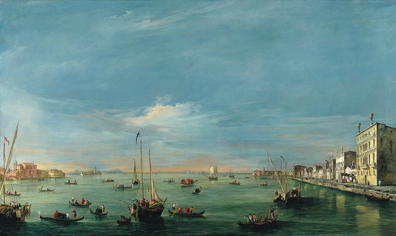 Vista do Canal Giudecca e do Zattere de Francesco Guardi
