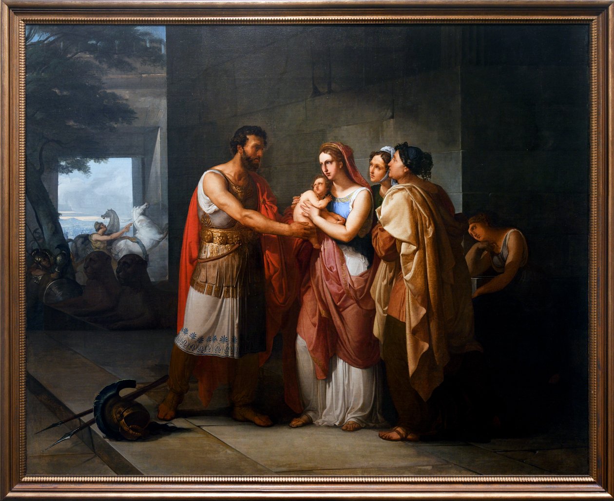 Hector cumprimenta Andromaca e Astyanax de Francesco Hayez