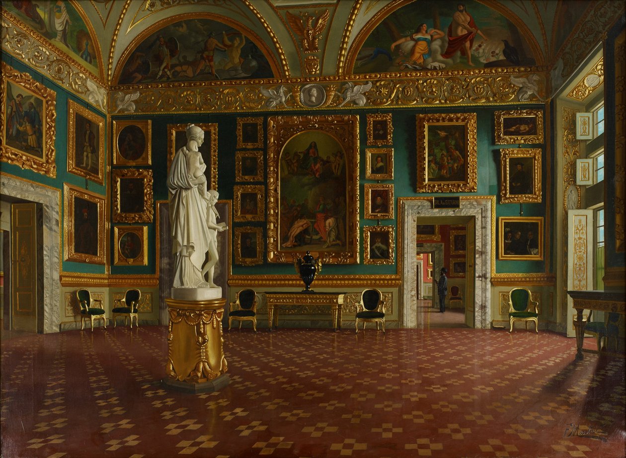 Sala dell&39;Iliade no Palácio Pitti, Florença, c.1870 de Francesco Maestosi