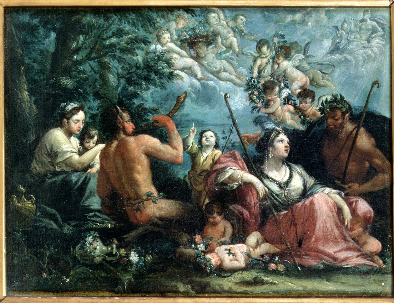 Ninfas, Sátiros e Putti de Francesco Monti