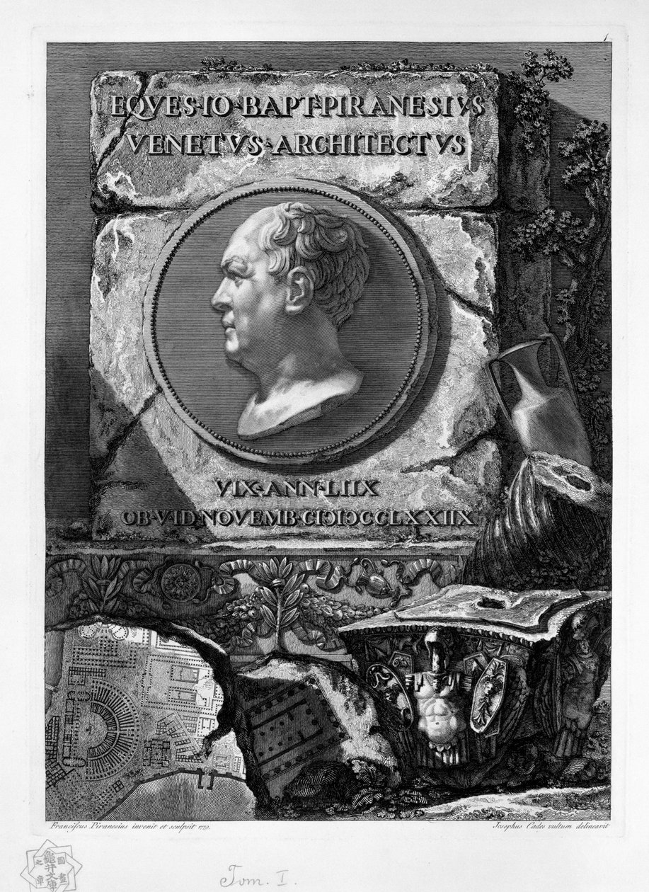 Retrato de Giovanni Battista Piranesi de Francesco Piranesi