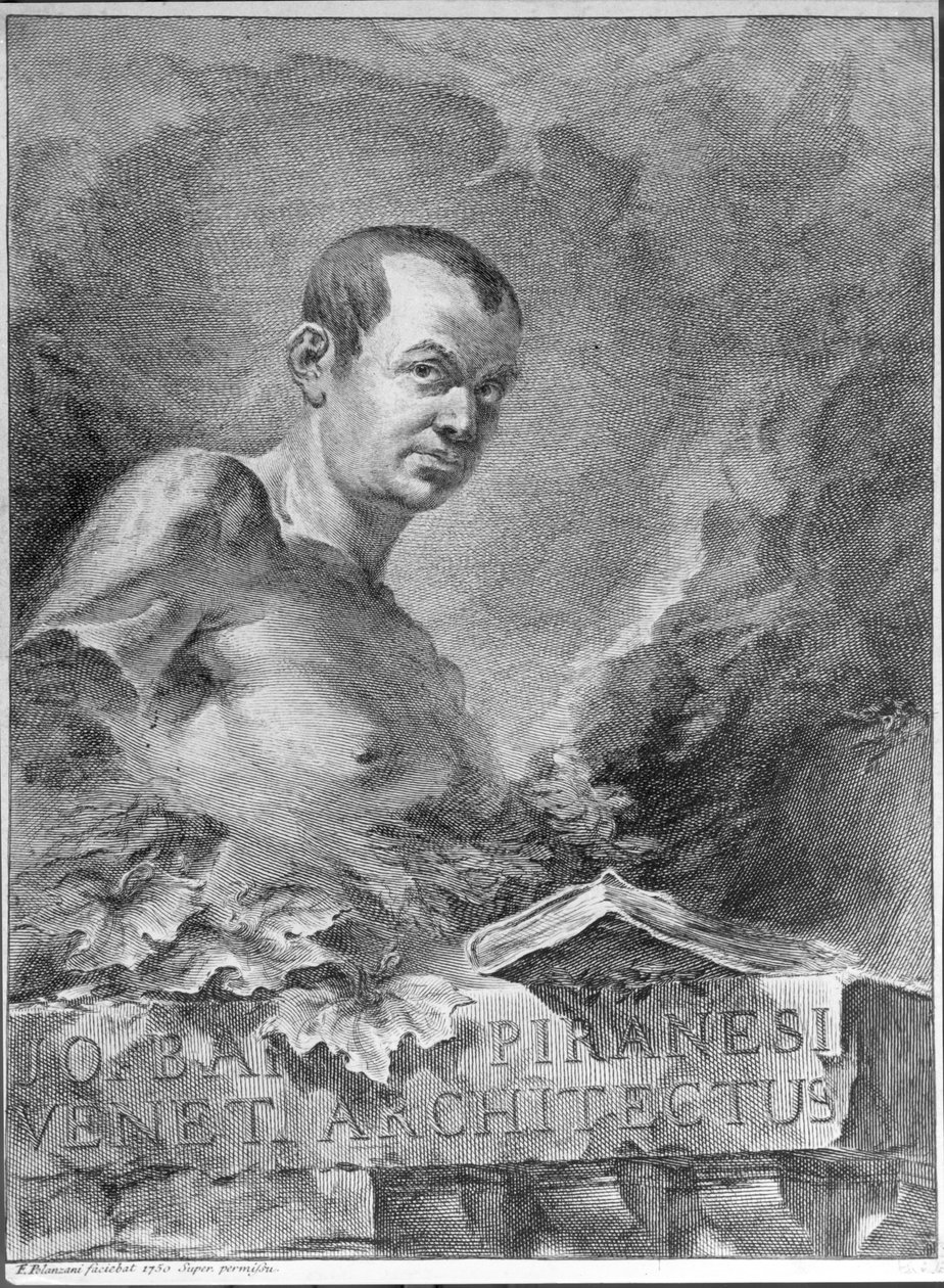 Retrato de Giovanni Battista Piranesi (1720-78) 1750 de Francesco Polanzani