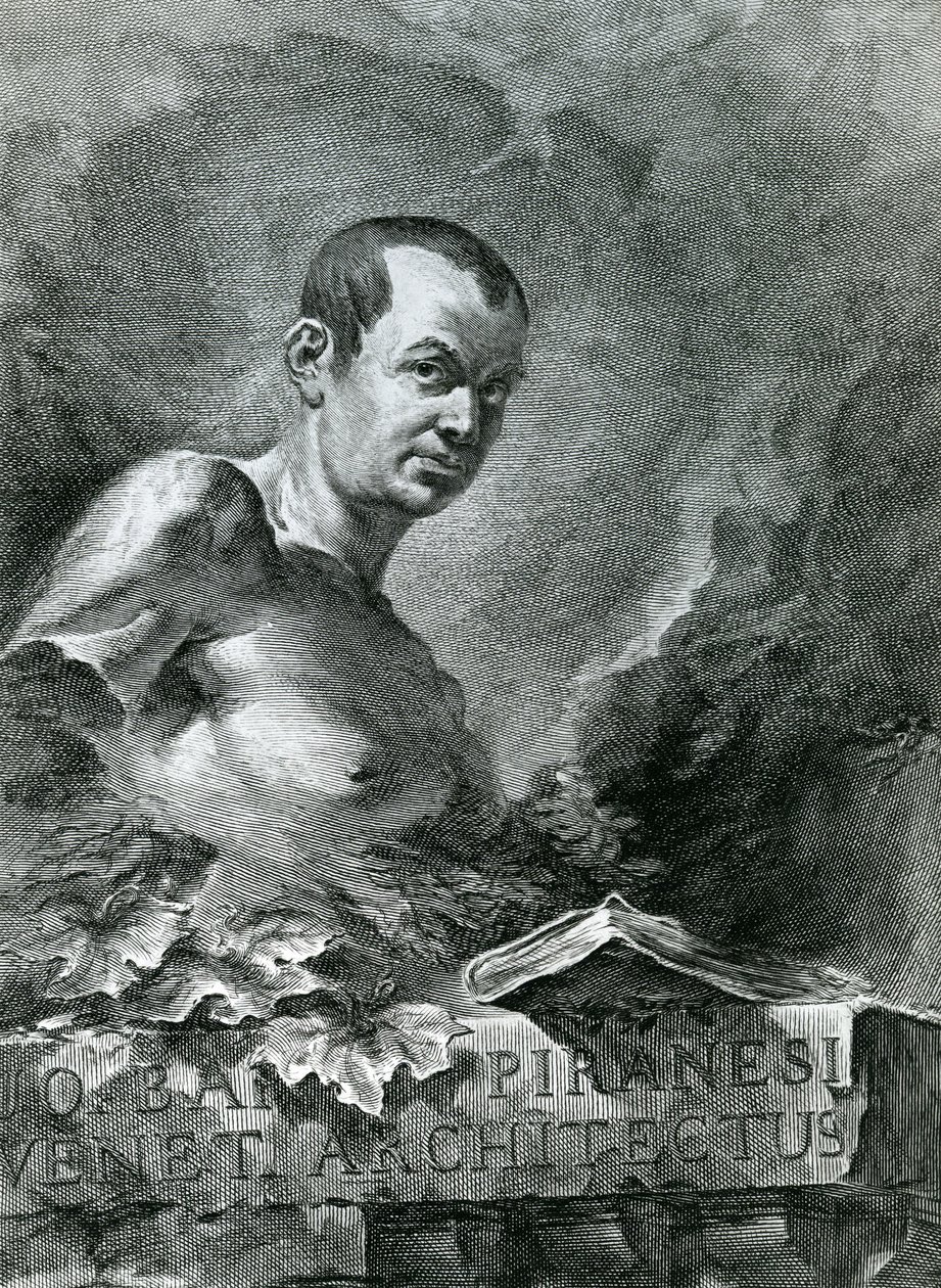 Retrato de Giovanni Battista Piranesi (1720-1778), 1750 de Francesco Polanzani