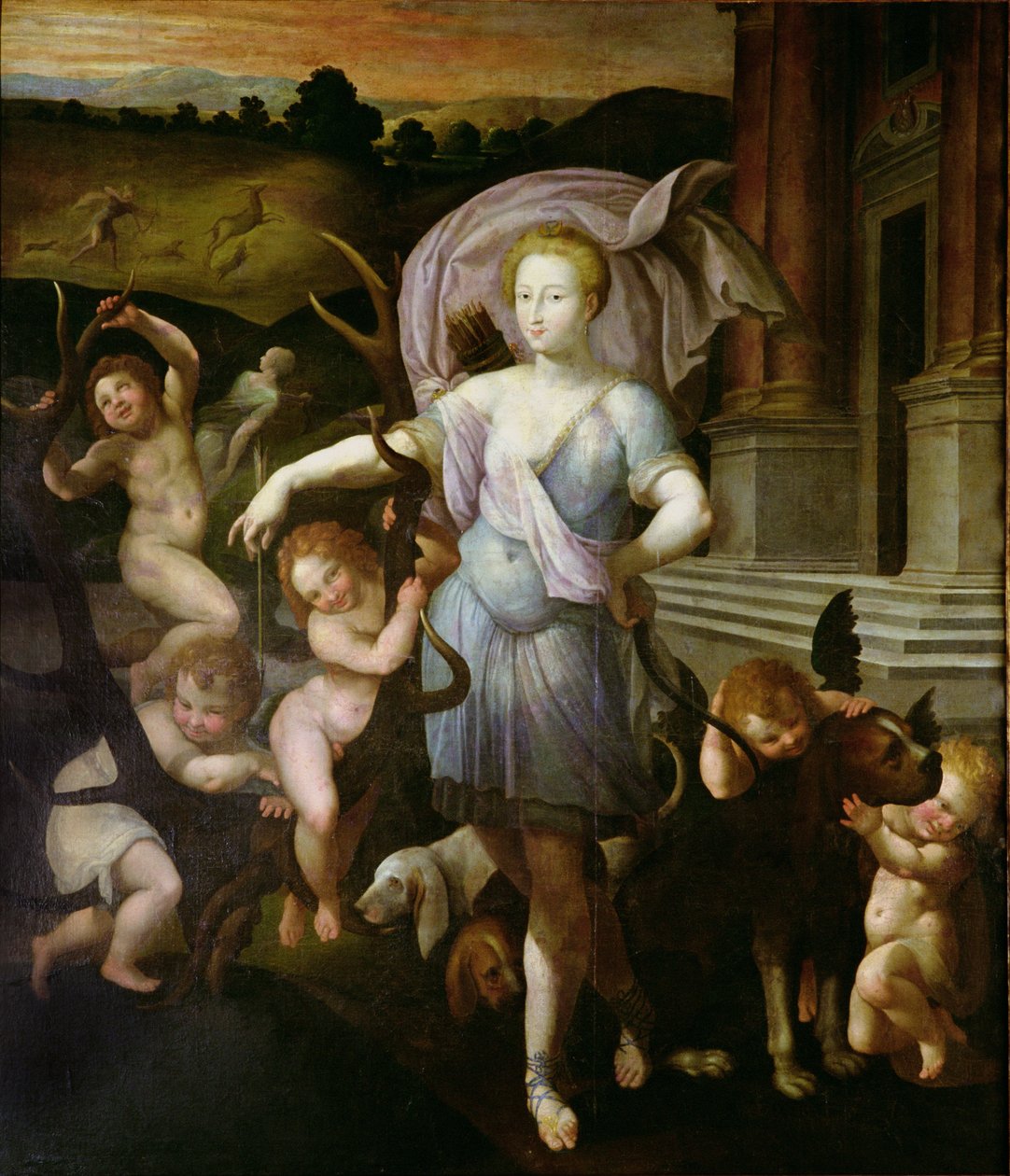 Retrato alegórico de Diane de Poitiers (1499-1566) 1556 de Francesco Primaticcio