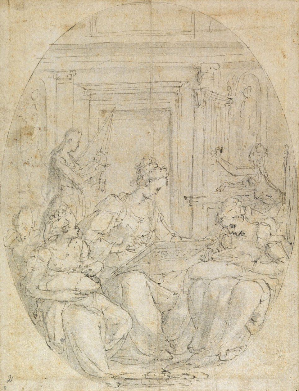 Mulheres no trabalho de Francesco Primaticcio