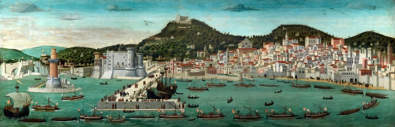 The Tavola Strozzi, 1472-3 (tempera no painel) de Francesco Rosselli