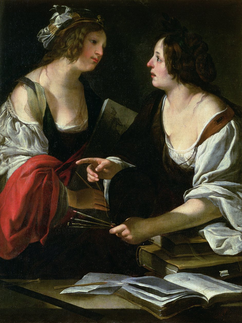 Alegoria da Pintura e Arquitetura, c.1620 de Francesco Rustici