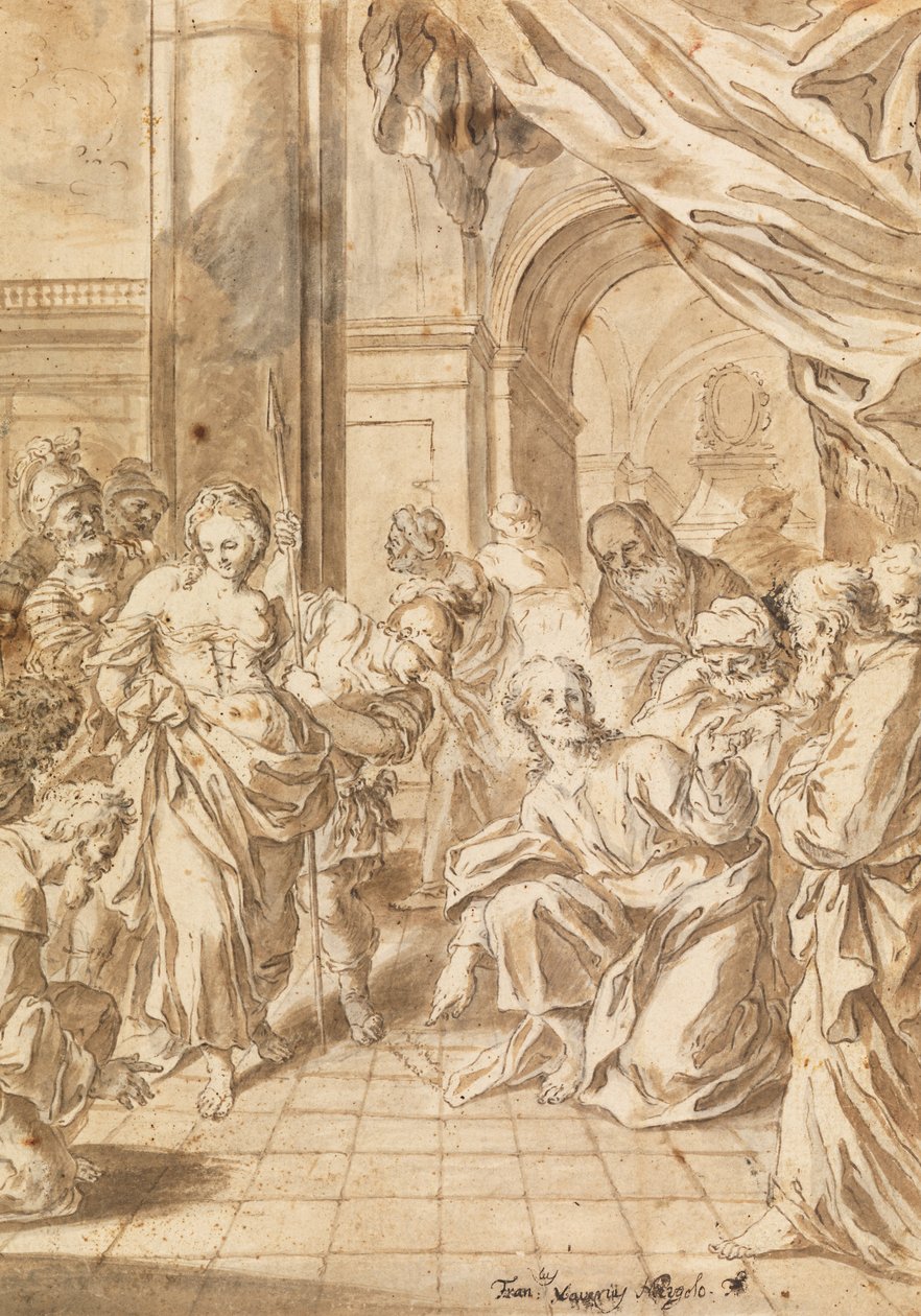 Cristo e a mulher adúltera de Francesco Saverio Mergolo