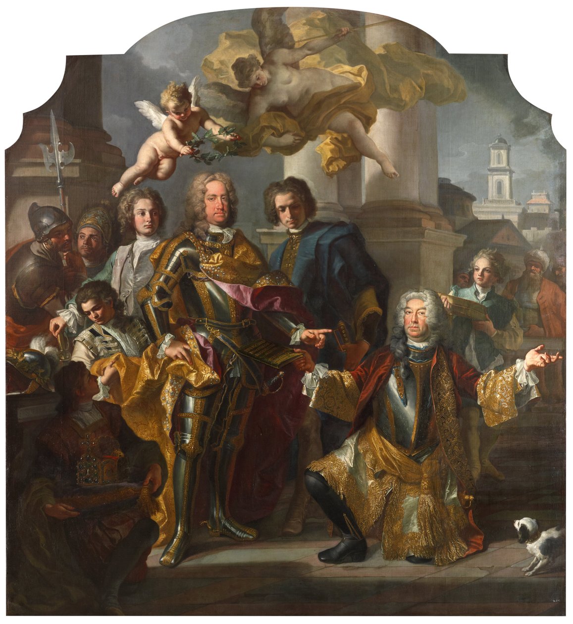 Imperador Carlos VI e Gundacker, Conde Althann de Francesco Solimena