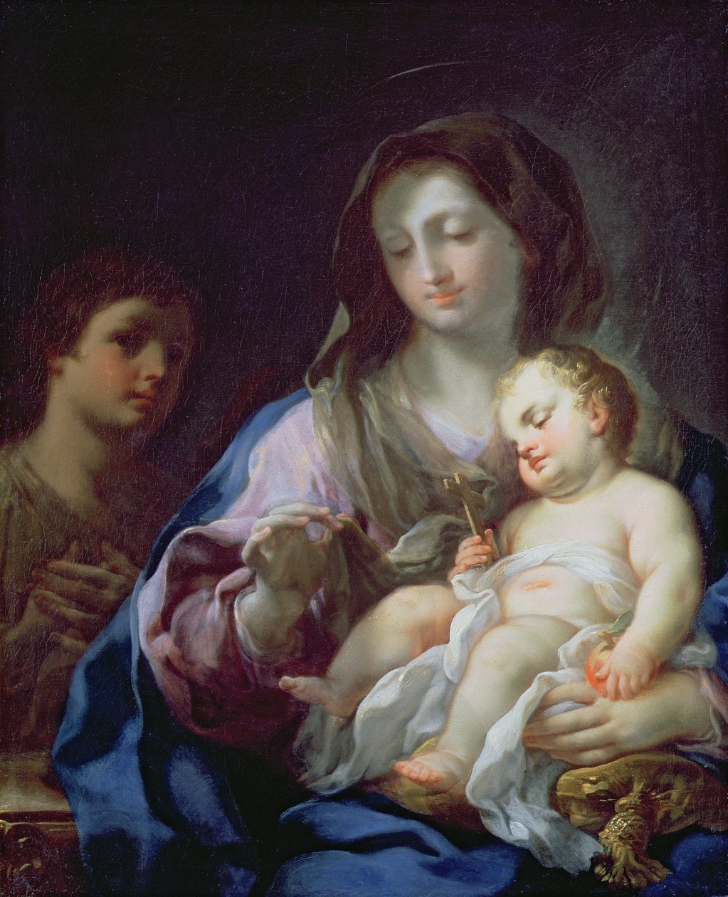 Madonna e criança com São João Batista de Francesco Trevisani