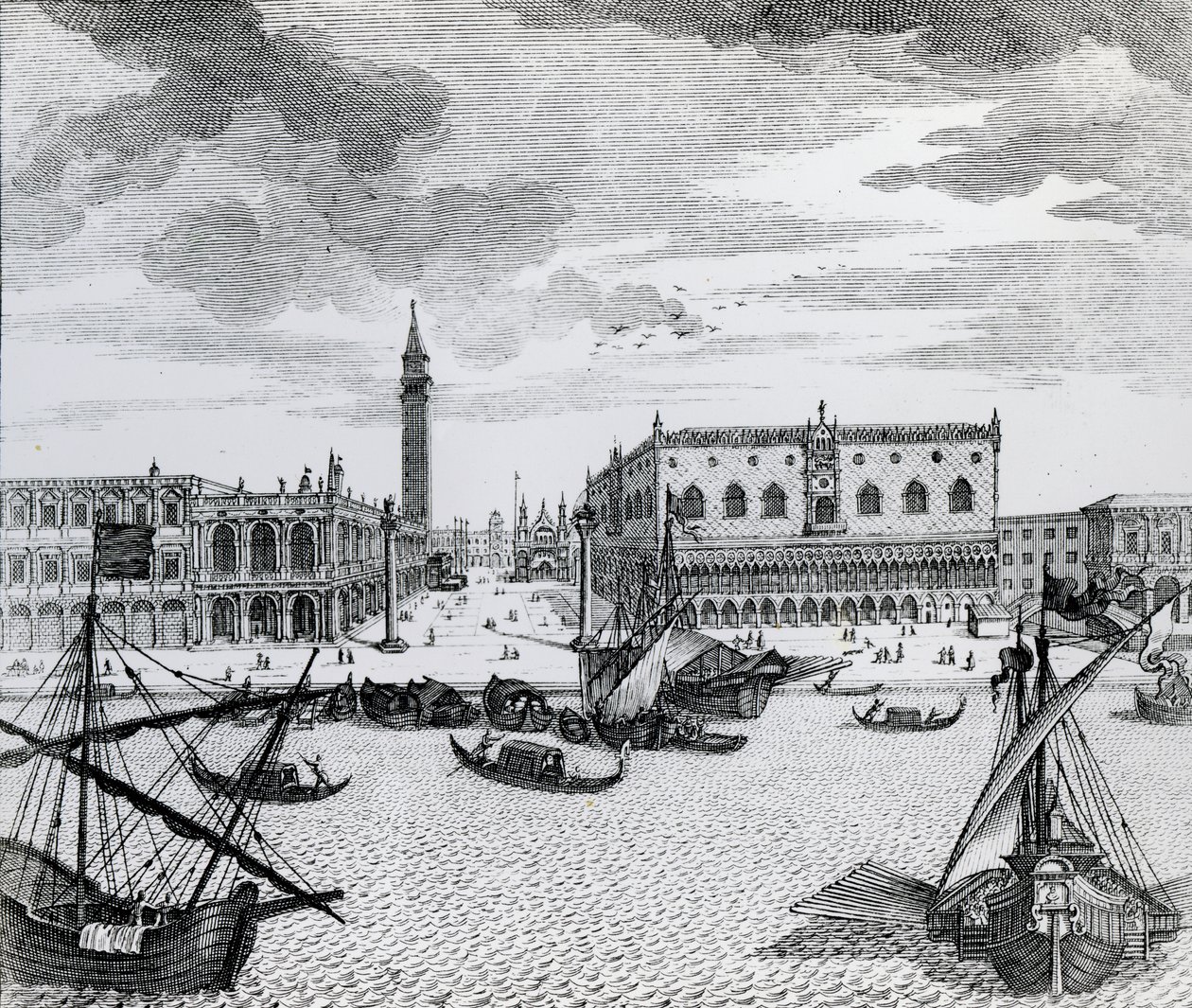 Vista, de, st. Mark, quadrado, de, a, doca, veneza de Francesco Zucchi