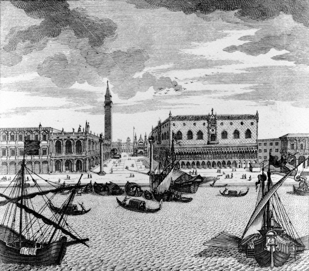 Vista, de, st. Mark, quadrado, de, a, lagoa, veneza de Francesco Zucchi