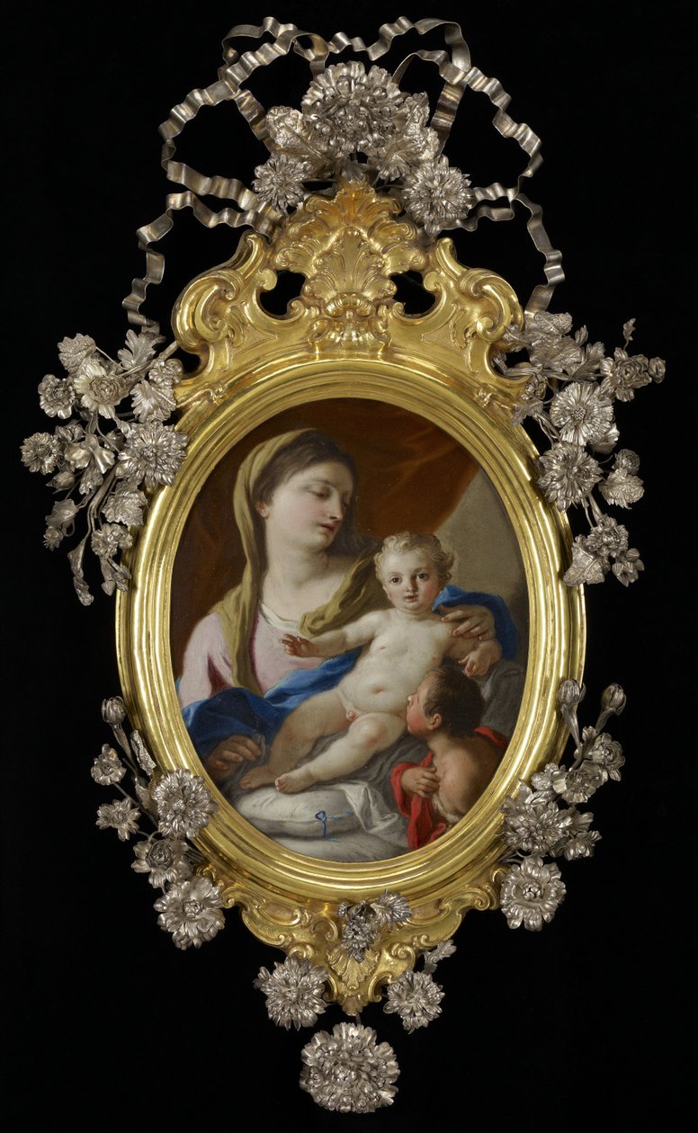A Madonna e a criança com o infante São João de Francesco de Mura  